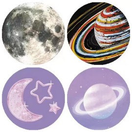 XiXiYang Phone Finger Holder Grip,Phone Stand for Desk,Phone Ring Holder Grip,Phone Holder Base for Desk - Finger Cell Phone Stand Mount with 4 Unique Planet Pattern Designs - Ideal for Most Phones