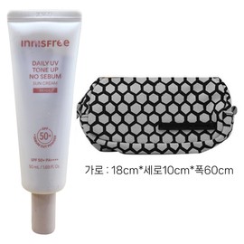 Innisfree Daily UV Tone Up No-Sebum Sun Cream 50ml (Baige) + Canola Pouch (Black) / 이니스프리 데일리 유브이 톤업 노세범 선크림 50ml (배이지)+카놀라 파우치(블랙)