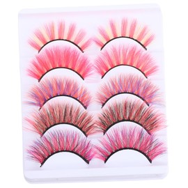 WOONEKY 10pcs Colorful False Eyelashes Dramatic Dense Lashes for Smoky Daily Makeup Lightweight Reusable Your Eye Look Unique Styles