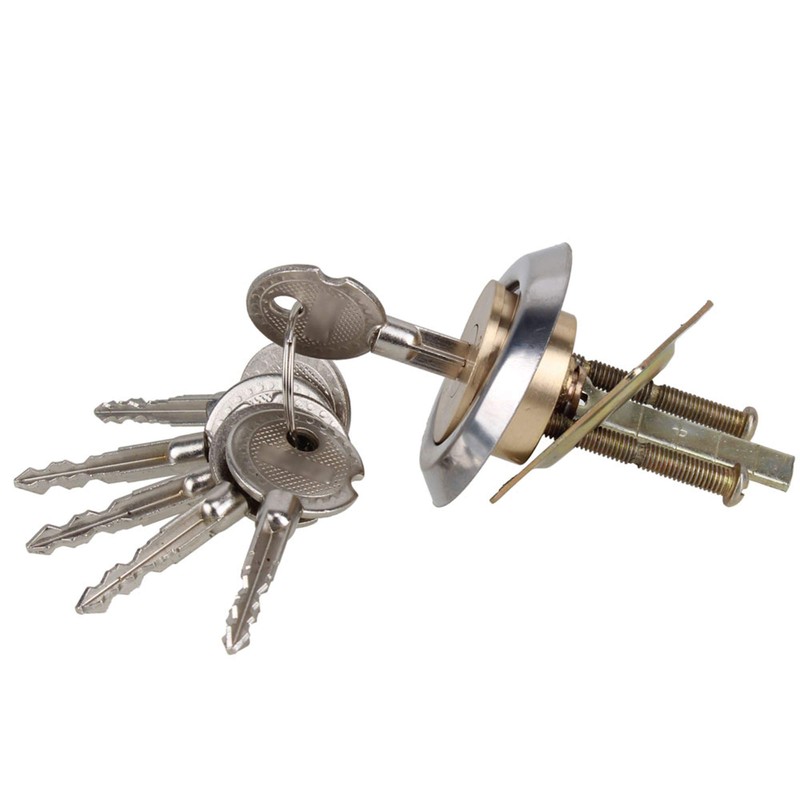 ETFBUY Brass Cross Shaped Lock Cylinder with 2 Keys Keyway