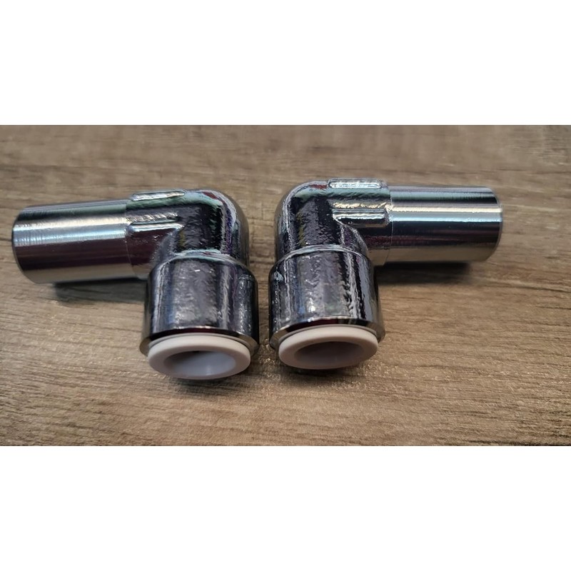 Team Controls 15mm x 10mm Pushfit Radiator Valve Chrome Reducing