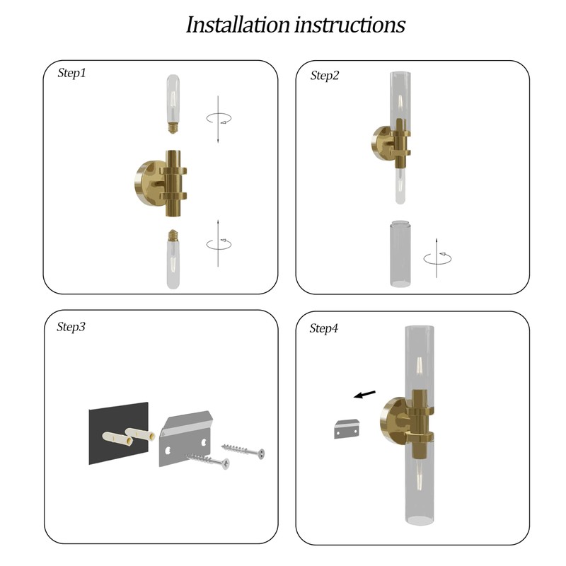 Rayogale Rechargeable Battery Wall Sconce Set of Two, 8000mAh Cordless,