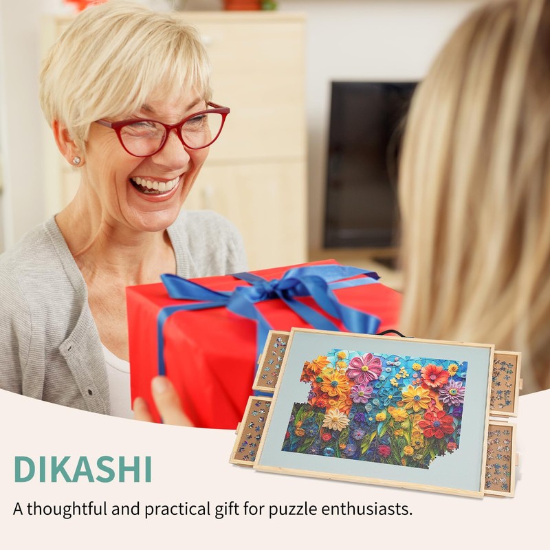 DIKASHI 1500 Pieces Tilting & Rotating Puzzle Board, 34.25" ×