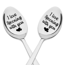 His and Hers Spoons for Couple Birthday Gifts for Husband Wedding Gifts for Wife I Love You Gifts for Her Girlfriend Gifts from Boyfriend Gift for Men Anniversary Engagement Gifts for Couples 2Pcs