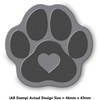 A8 'Paw Print Heart' Unmounted Rubber Stamp (RS00029646)