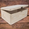 Wooden Storage Box with Lid and Gold Clasp | 30
