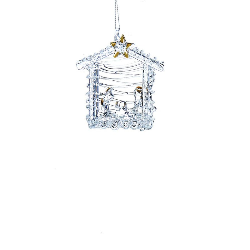 Kurt S. Adler 2.16-Inch Spun Glass Nativity Ornaments, 3 Piece