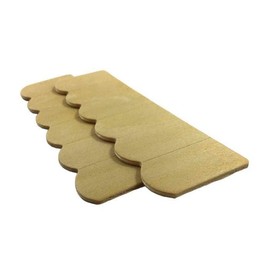 Melody Jane Dolls House Fish Scale Wooden Shingle Strips Unfinished Roofing Tiles Pack of 12