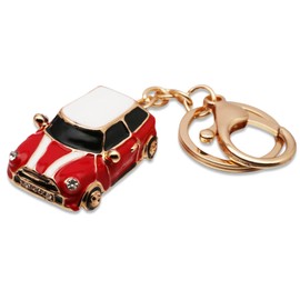 Benust Red Car Keyring with Key Ring, Car Model Key Fob Car Gift, Metal Key Pendant for Car, Motorcycle, Bicycle, red