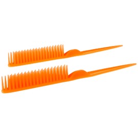 CocoBlack Naturals 3 Row Styling Comb For Detangling, Defining And Separating Curls (Orange)