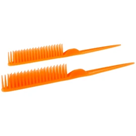 CocoBlack Naturals 3 Row Styling Comb For Detangling, Defining And Separating Curls (Orange)