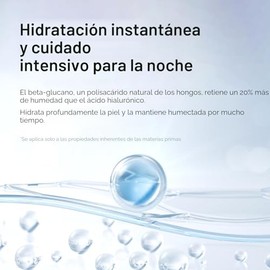 IUNIK Beta-Glucan Power Suero Vegano de Humedad Profunda Hidratación Intensa Extractos de Levadura de Hongos Derivados Naturalmente - Piel Seca Madura