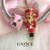 GNOCE Nutcracker Charm Bead S925 Sterling Silver Special Yellow Gold-Plated
