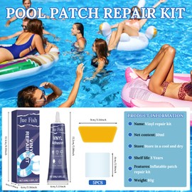 ZTBFHLZQ Pool Repair Kit, Pool Patches, Waterproof, Pool Film Repair Kit, PVC Repair Kit, Transparent Repairs for Inflatable Kayaks, Air Mattresses, Tents, Swimming Pools