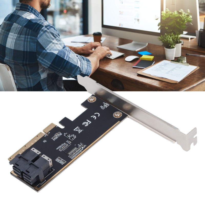 PCIe3.0 X8 to U.2 Adapter Card 64Gbps High Speed PCI