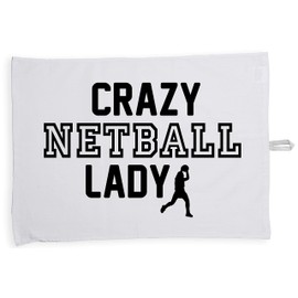 Hippowarehouse Crazy Netball Lady Tea Towel Eco Printed Dish Cloth Kitchen accessory 50cmx70cm 100% Cotton