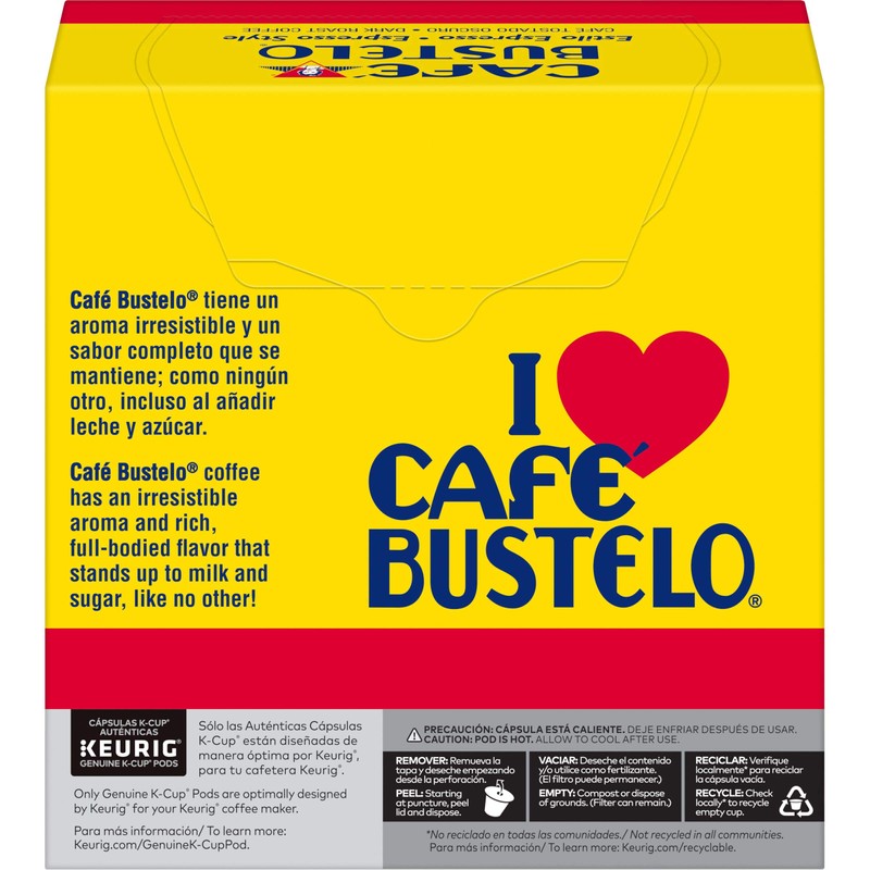 Café Bustelo Espresso Style Dark Roast Coffee, 32 K Cups