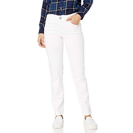 Democracy womens Petite "Ab"solution Straight Leg Jeans, Optic White, 10 Petite US