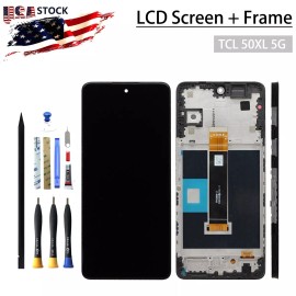 For TCL 6.78" LCD Display Touch Screen Digitizer Assembly + Frame For TCL 50 XL 5G T702W - With Tools