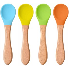 Cucharas Bebe Diferentes Colores, Libre Bpa, 4pack