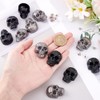 AHANDMAKER 12Pcs Skull Studs for Leather, Skull Screw Back Rivets,