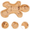 GLEAVI Gingerbread Man Snack Board: Wood Christmas Gingerbread Platter Holiday