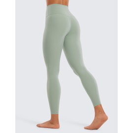 CRZ YOGA Butterluxe High Waisted Lounge Legging 25" - Buttery Soft Workout Yoga Pants for Women Green Palm Court Small