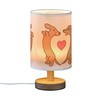 YYZZH Table Lamp Dachshund Love Heart Wiener Dog Valentines Nightstand