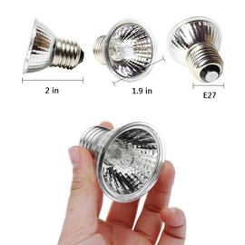 75W Basking UVA+UVB Heat Bulbs for Reptiles&Amphibians Turtle Heating Lamp E26 Base Full Spectrum Sun Light Bulb Perfect for Terrariums, Tanks, and Cages 4-Pack