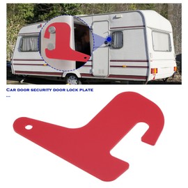 eMagTech 1pc Security Door Lock Plate Catches Plate Fit Caravan and Motorhome Car Door Fixed Plate 97mmx88mm Plastic Lock Plate Red