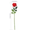 wokery Single Artificial Rose, Silk Artificial Flower Red Rose, Living