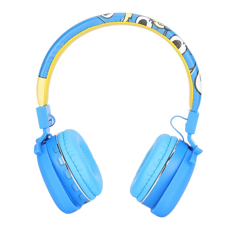 YLFASHION Kids Bluetooth Headphone Cartoon Foldable Adjustable Wireless Headset with