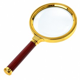 10X Handheld Magnifying Glass for Reading & Detail Inspection – Portable Retro Handle Magnifier for Home and Hobbies
