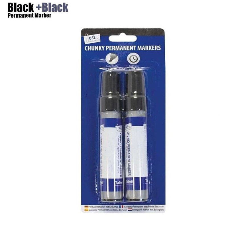 Aibc Jumbo Permanent Markers, 7mm Chisel Tip, 2 Pack, Ideal