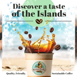 Hawaiian Paradise Coffee Luau Latte Coconut and Macadamia Nut Flavored Coffee- Ground 12oz. Bag - 100% Arabica Gourmet Organic - Finest Beans