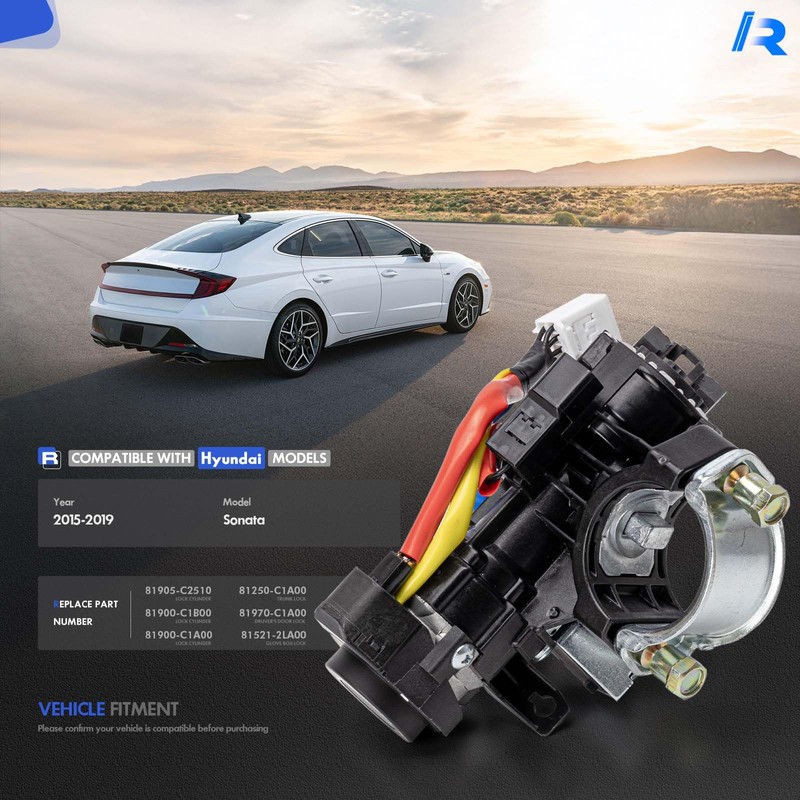 81905-C2510 Ignition Lock Switch Assembly with Keys Compatible with Hyundai