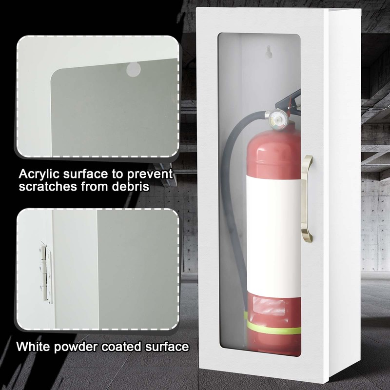 Zonon Fire Extinguisher Cabinet Wall & Surface Mount 24" H