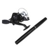Qingeer Mini Aluminum Pocket Fishing Rod Pole + Reel