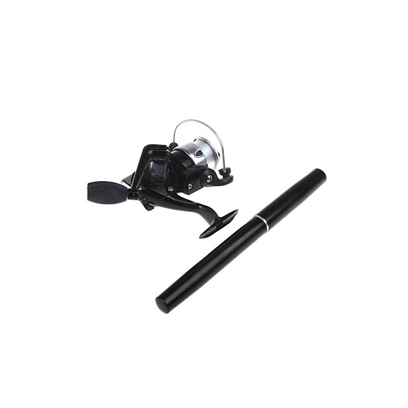 Qingeer Mini Aluminum Pocket Fishing Rod Pole + Reel