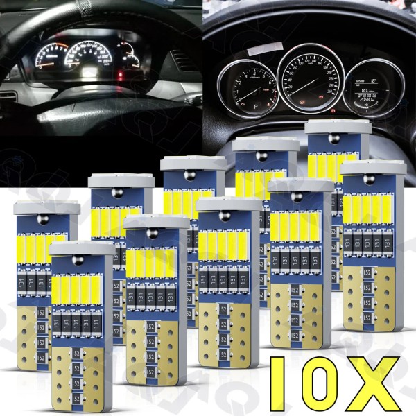 AQJ 10x Blue T10 168 194 LED Bulbs Instrument Gauge