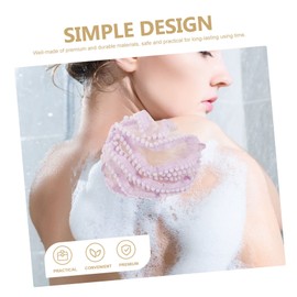 IWOWHERO 2Pcs Bath Mesh Balls Soft Large Foaming Body Scrubber for Men and Women Durable Exfoliating Shower Bathing Scrubbers for Full Body Cleaning Back and Neck Use Light Purple