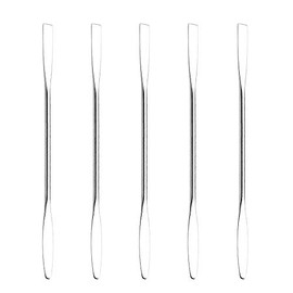Wismee 5Pcs Makeup Spatula tool metal Set Professional Beauty Stainless Steel Cosmetics Mixer Long Metal Spatula Depotting Mixing Tool (#1)