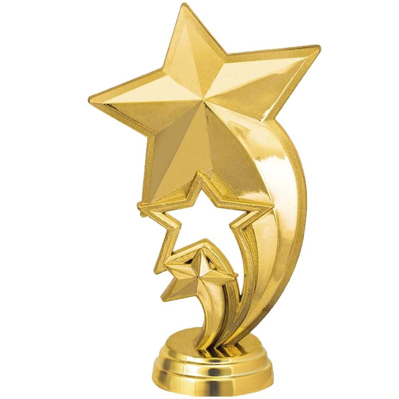 11.75" Red Star Rocket Trophies - Customized Star Rocket Trophy