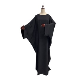 Alilyol Women Muslim Prayer Clothes, Praying Islamic Abaya Niqab Burka Hijab Face Cover Clothing Muslim Dress Islam with Hijabs Black