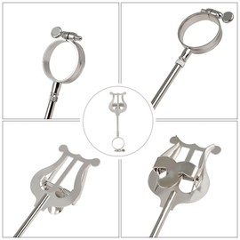 COHEALI Clarinet Lyre Silver Clarinet Clamp-On Holder Musical Instrument Sheet Rack Iron Music Score Clamp Metal Music Stand Musical Part Woodwind Instrument Clarinet Marching Lyre Clip