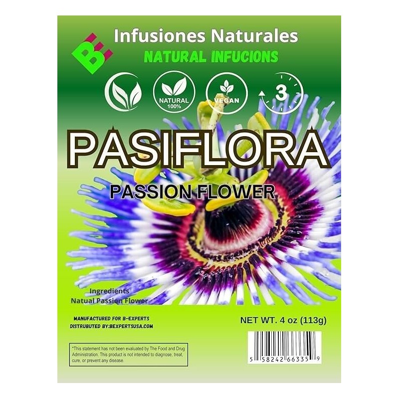 B-Experts Store Pasiflora Tila Tea Linden Passionflower Tea, Quiere Te,