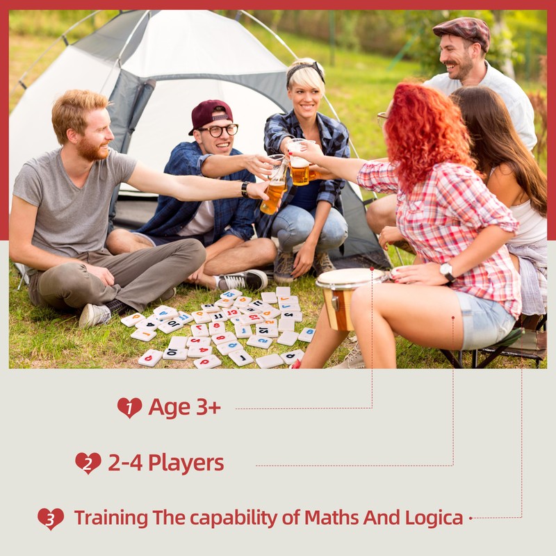 Smilejoy Mini Rummy Set,Travel Size Rummy Game with Durable Canvas