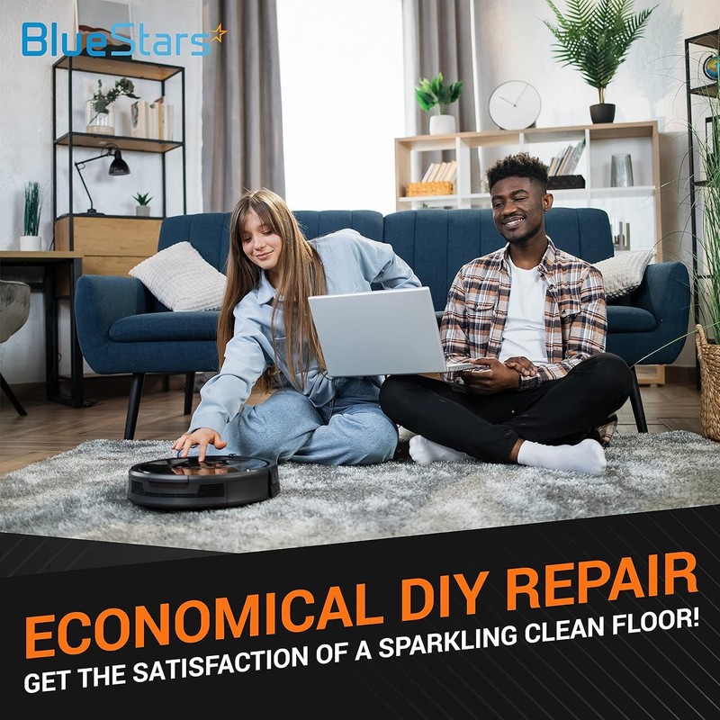 BlueStars 2-Pack Main Brush Rollers Replacement for Ecovacs Deebot OZMO