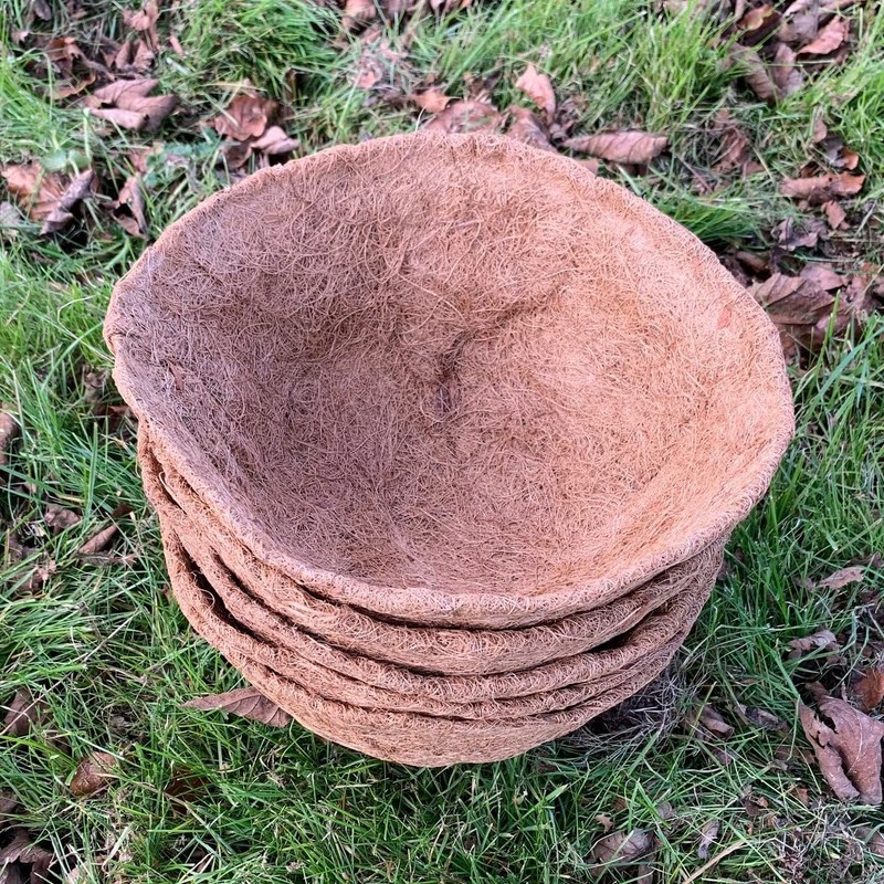 Selections Pack of 5 Round Coco Garden Hanging Basket Planter