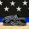 Thin Blue Line American Flag Bracelet (X-Large 9", 2 Pack)